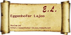 Eggenhofer Lajos névjegykártya